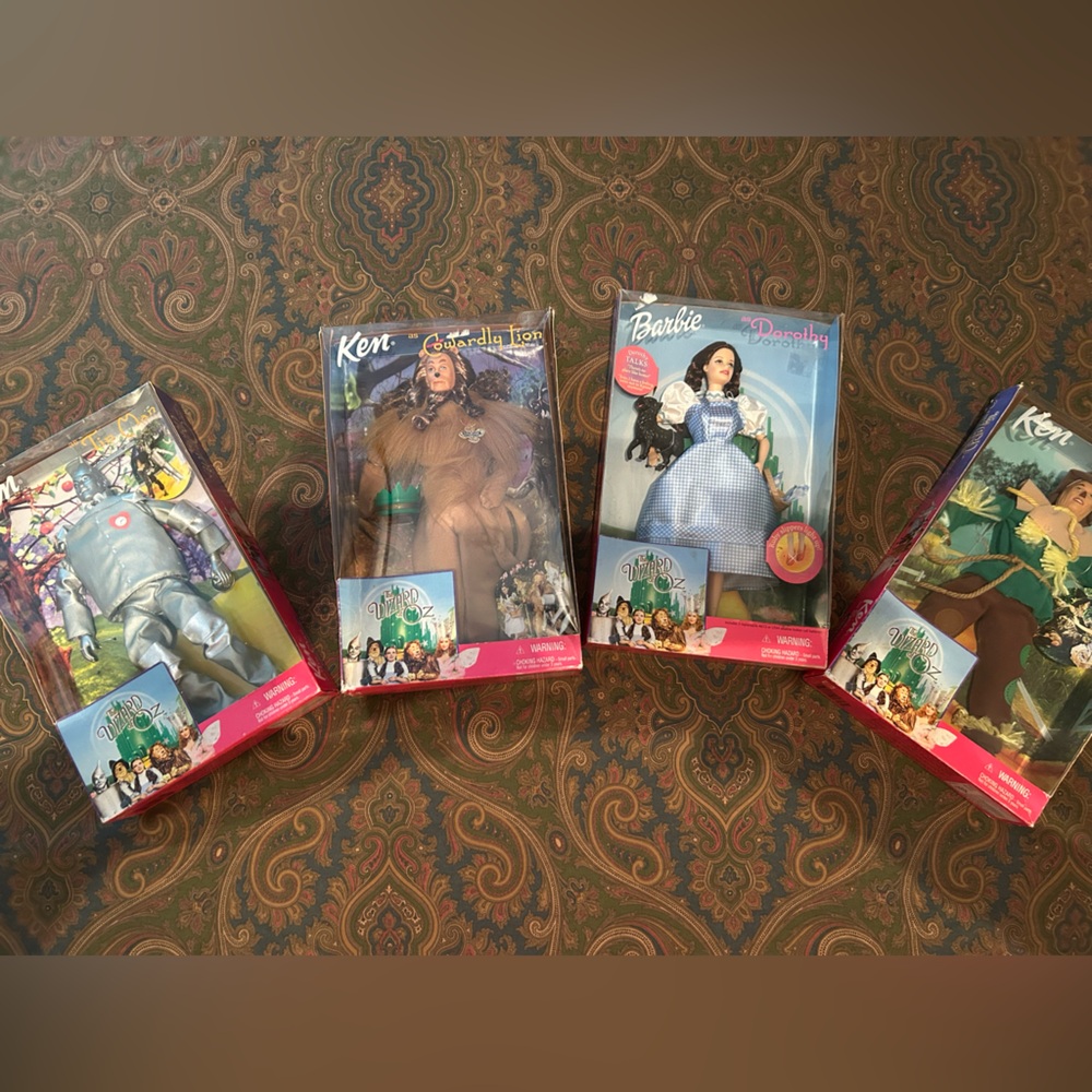 Barbie Wizard of Oz Doll Collection - Blue, Brown, Green NIB set of 4